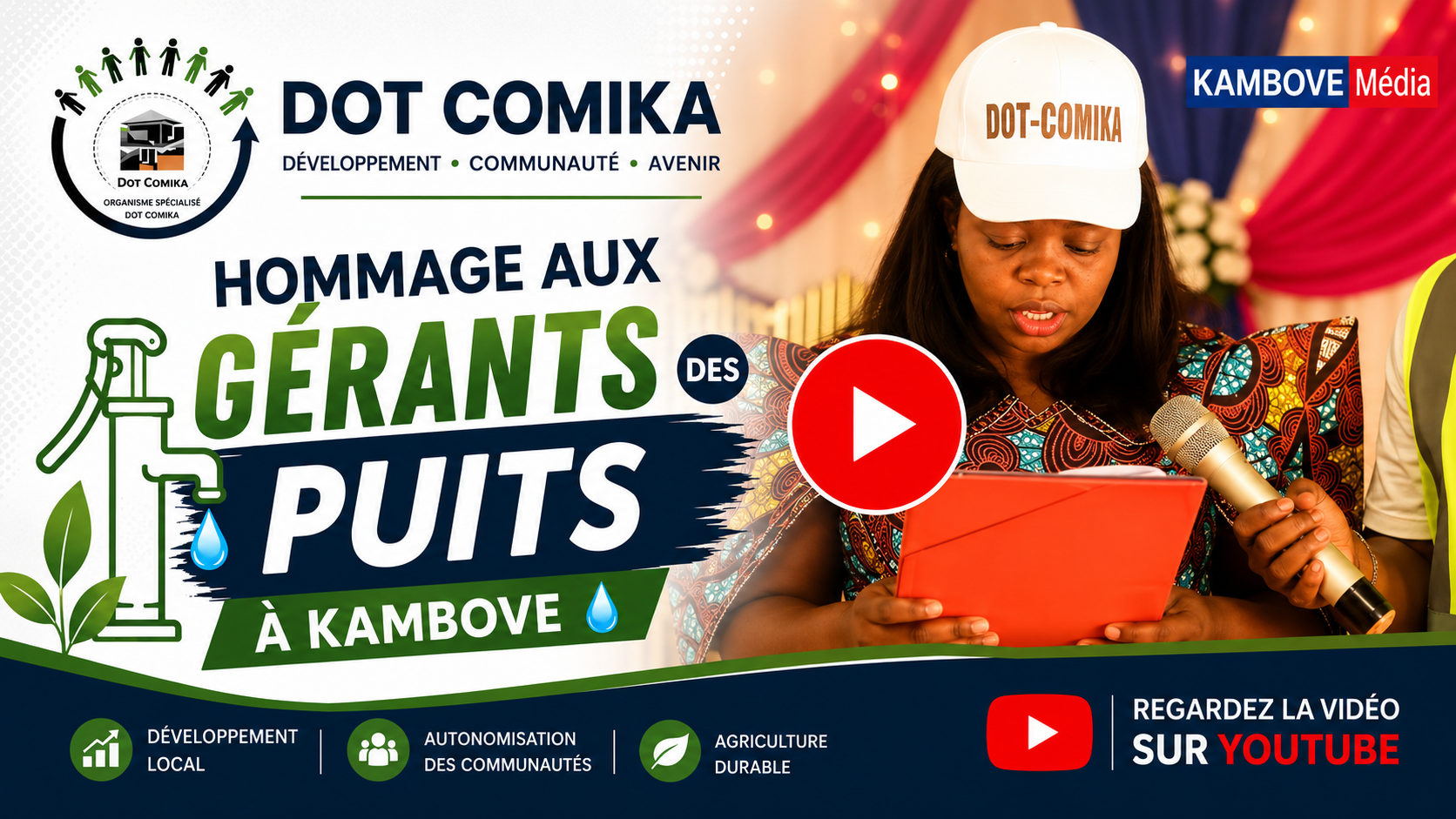 Hommage aux gérants des puits à Kambove